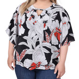 NY Collection Plus Size Elbow Sleeve Poncho Top