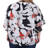 NY Collection Plus Size Elbow Sleeve Poncho Top