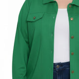 NY Collection Plus Size Long Sleeve Ponte Cropped Jacket