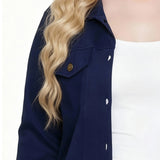 NY Collection Plus Size Long Sleeve Ponte Cropped Jacket