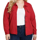 NY Collection Plus Size Long Sleeve Ponte Cropped Jacket