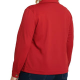 NY Collection Plus Size Long Sleeve Ponte Cropped Jacket