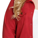 NY Collection Plus Size Long Sleeve Ponte Cropped Jacket