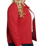 NY Collection Plus Size Long Sleeve Ponte Cropped Jacket