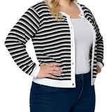 NY Collection Plus Size Long sleeve Ribbed Cardigan