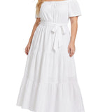 Off The Shoulder Maxi Dress, Plus