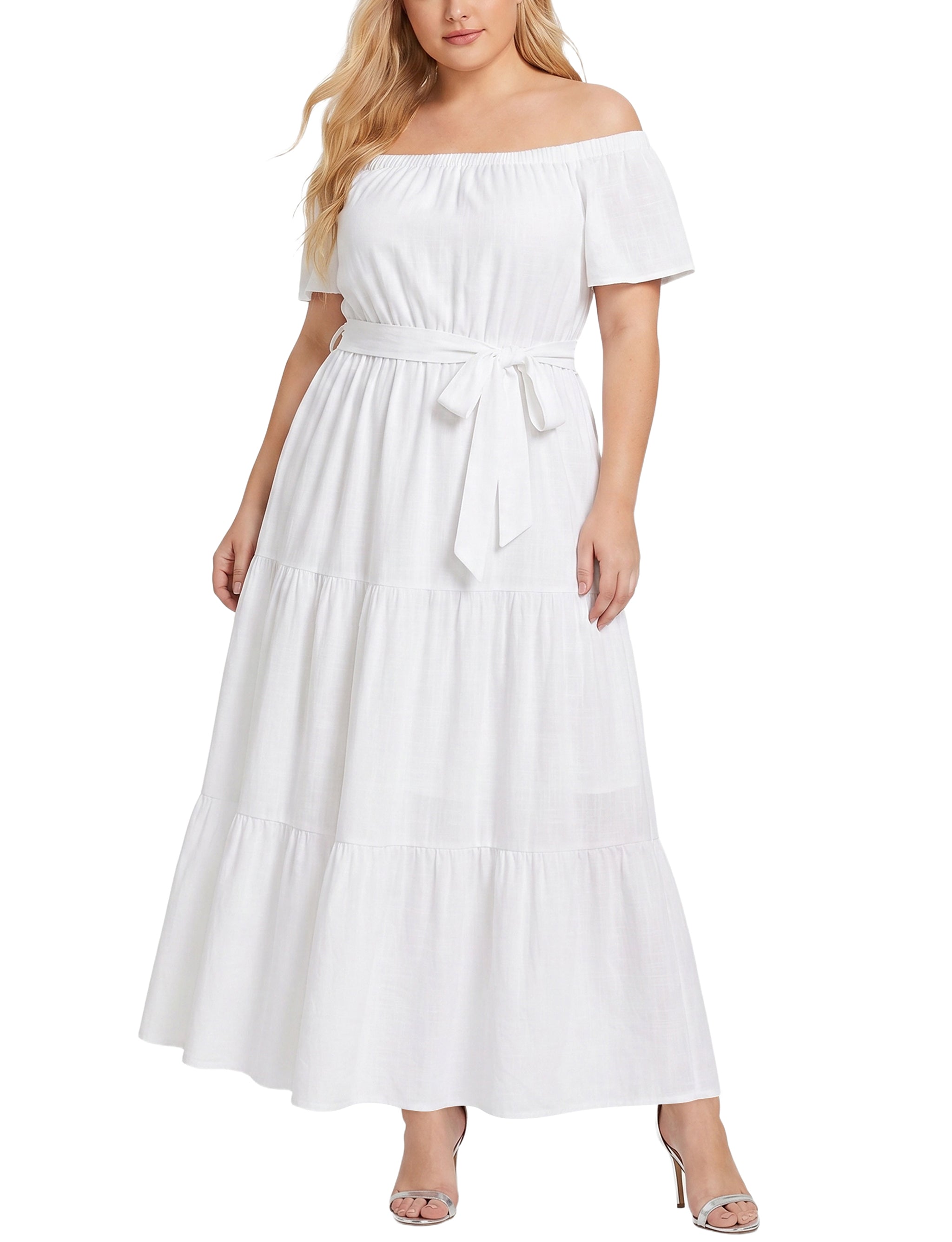 Off The Shoulder Maxi Dress, Plus