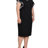 NY Collection Plus Size Ruffle-Sleeve Dress