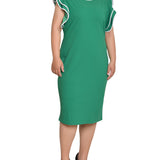 NY Collection Plus Size Ruffle-Sleeve Dress