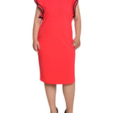 NY Collection Plus Size Ruffle-Sleeve Dress