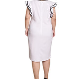 NY Collection Plus Size Ruffle-Sleeve Dress