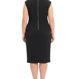 Sleeveless Square Neck Sheath Dress, Plus