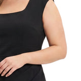 Sleeveless Square Neck Sheath Dress, Plus