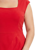 Sleeveless Square Neck Sheath Dress, Plus