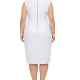 Sleeveless Square Neck Sheath Dress, Plus