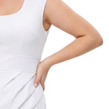 Sleeveless Square Neck Sheath Dress, Plus