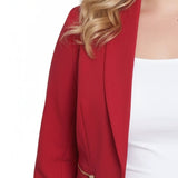 NY Collection Plus Size Cropped Long Sleeve Crepe Jacket