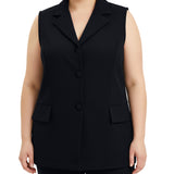 NY Collection Plus Size Sleeveless Scuba Jacket