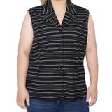 NY Collection Plus Size Sleeveless Scuba Jacket