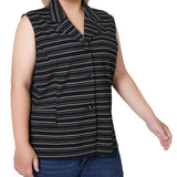 NY Collection Plus Size Sleeveless Scuba Jacket