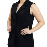 NY Collection Plus Size Sleeveless Scuba Jacket
