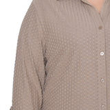 NY Collection Plus Size Long Sleeve Textured Knit Top