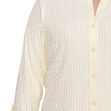 NY Collection Plus Size Long Sleeve Textured Knit Top