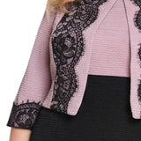 NY Collection Plus Size Lace-Detail 2 Piece Textured Knit Dress Set