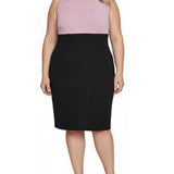 NY Collection Plus Size Lace-Detail 2 Piece Textured Knit Dress Set