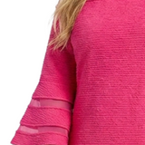 Long Bell Sleeve Dress With Contrast Striping, Plus