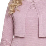 NY Collection Plus Size Two Piece Novelty Knit and Lace Dress Set