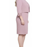 NY Collection Plus Size Two Piece Novelty Knit and Lace Dress Set