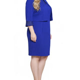 NY Collection Plus Size Two Piece Novelty Knit and Lace Dress Set