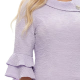 NY Collection Plus Size 3/4 Sleeve Shawl Collar Dress