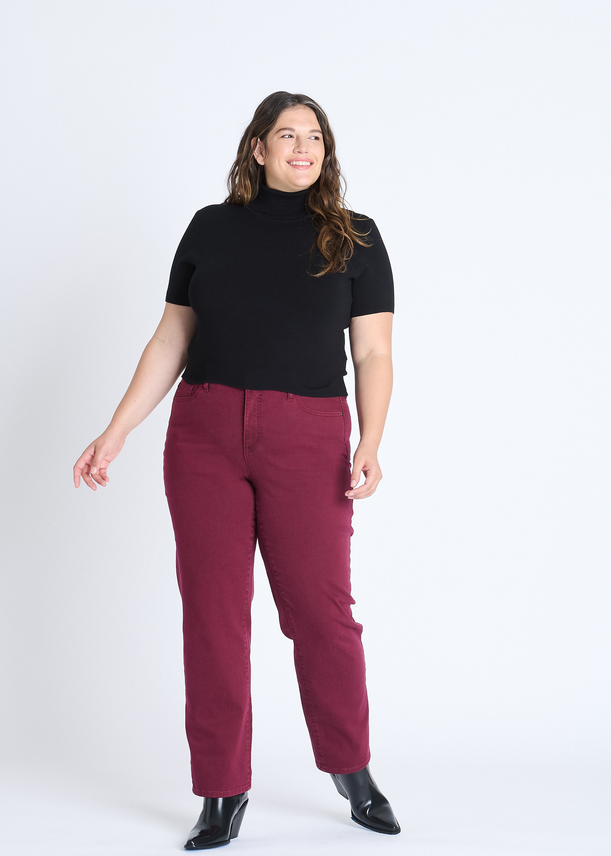 Westport Signature 5 Pocket Colored Denim Straight Leg Jean - Plus