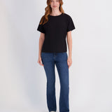 Rib Mix Dolman - Jet Black