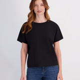 Rib Mix Dolman - Jet Black