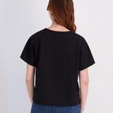 Rib Mix Dolman - Jet Black