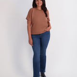 Rib Mix Dolman - Rawhide