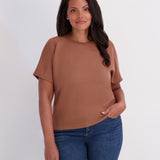 Rib Mix Dolman - Rawhide