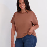 Rib Mix Dolman - Rawhide