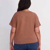 Rib Mix Dolman - Rawhide