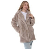 Women's Plush Button-Front Coat