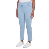 Alfred Dunner Women's Super Stretch Mid- Rise Short Length Pant- Petite