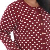 Plus Size Polka Dot Sweater Midi Skirt Set
