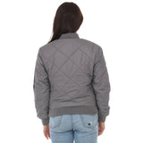 Women's Quilted Zip-Front Bomber Jacket