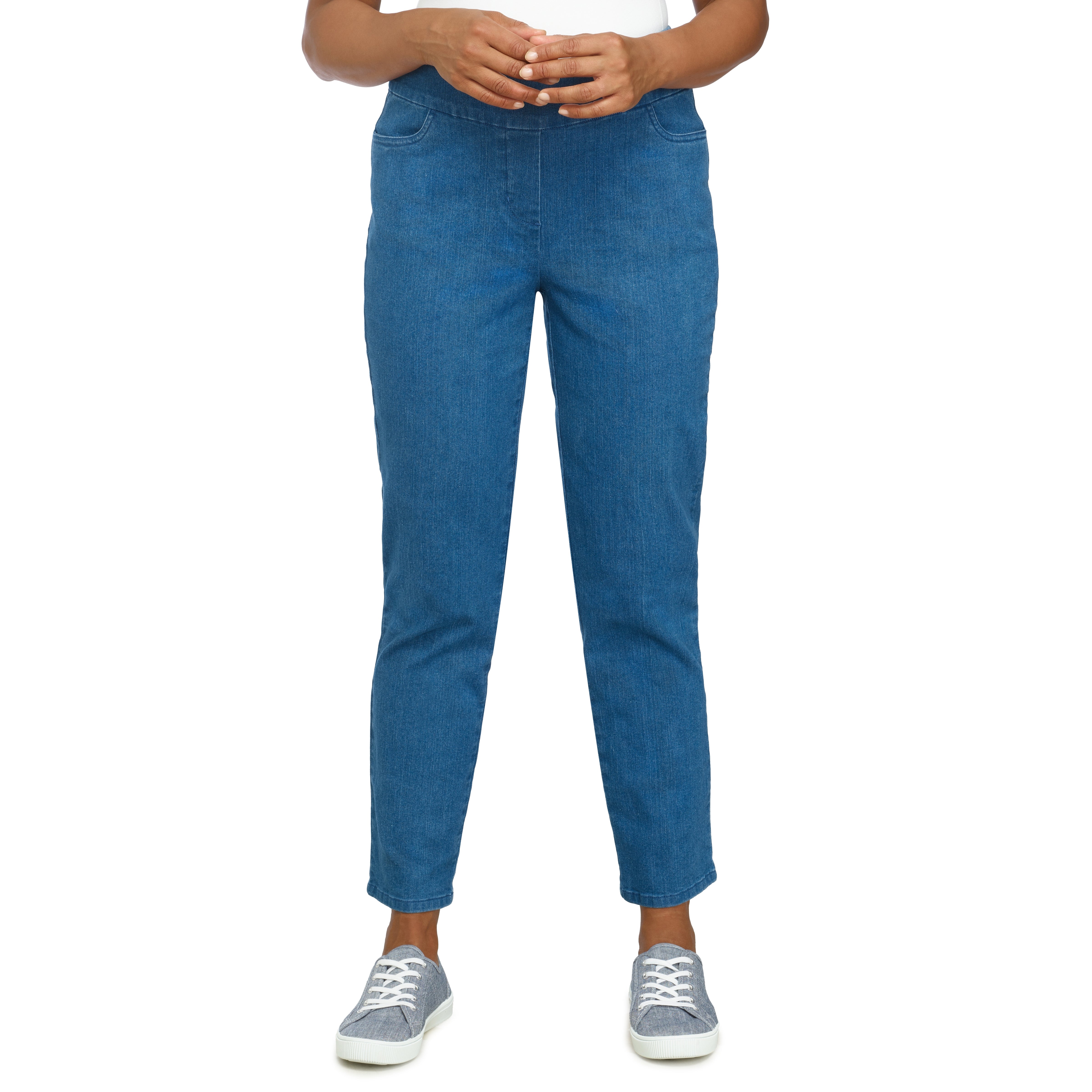 Alfred Dunner Women's Super Stretch Mid- Rise Average Length Pant