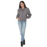 Women's Quilted Zip-Front Bomber Jacket