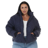 Plus Size Hooded Quilted Puffer Coat