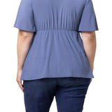 Abby Twist Front Top - Plus - DressbarnShirts & Blouses